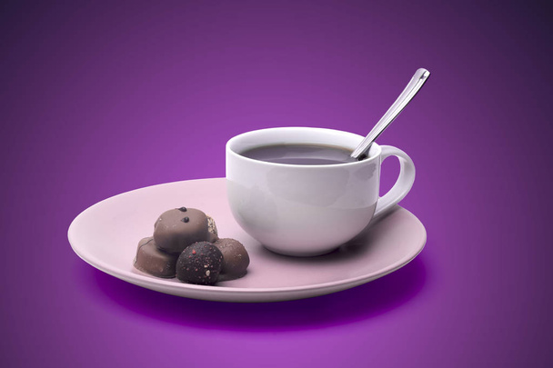 Una tazza di caffè e cioccolato
 - Foto, immagini