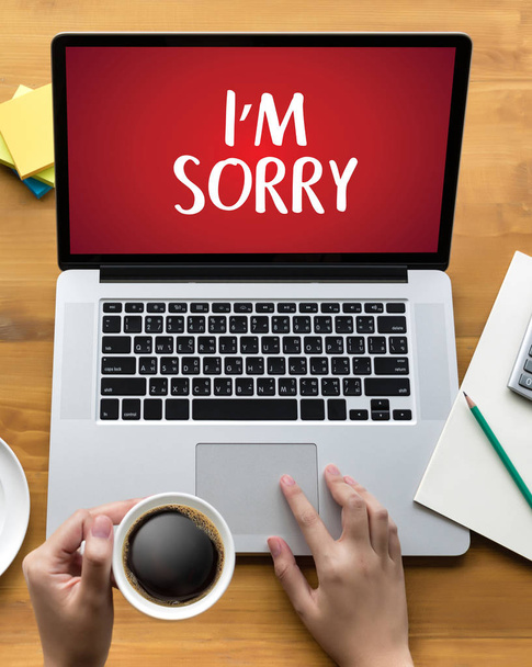 SORRY  Forgive Regret Oops Fail False Fault Mistake Regret Apolo - Fotó, kép