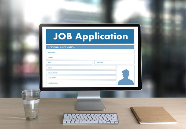 JOB Application Applicant Filling Up the Online  Profession Appl - Фото, изображение