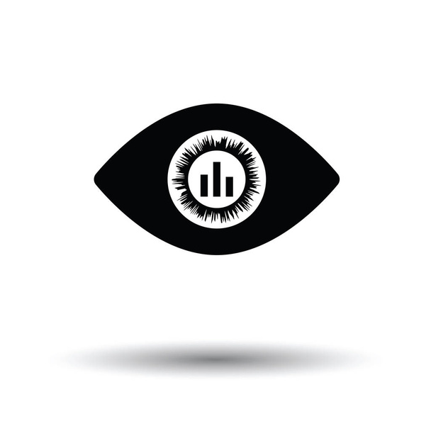 Auge mit Marktdiagramm im Inneren der Pupille - Vektor, Bild