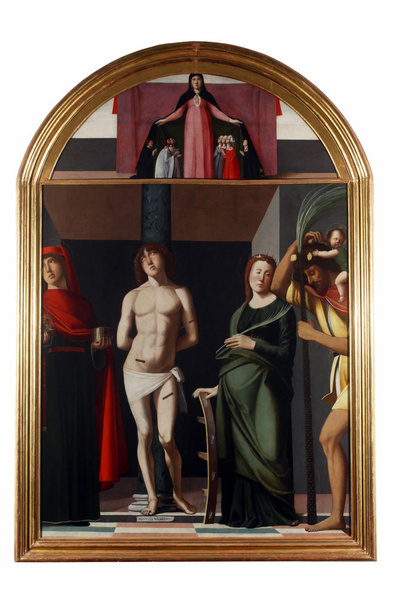 Madonna patrones, Sint Sebastiaan en de heiligen - Foto, afbeelding