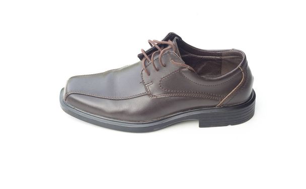 Sapatos masculinos de couro marrom escuro
 - Foto, Imagem