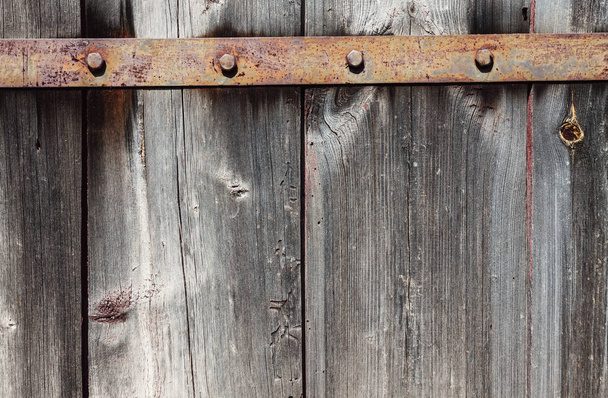 Background of old wooden gray, brown, shabby boards - Photo, Image