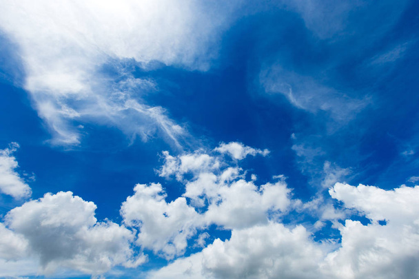 blue sky with tiny clouds - Φωτογραφία, εικόνα