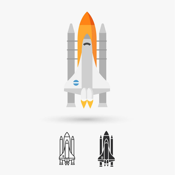 Ikona vektoru raketoplánu  - Vektor, obrázek
