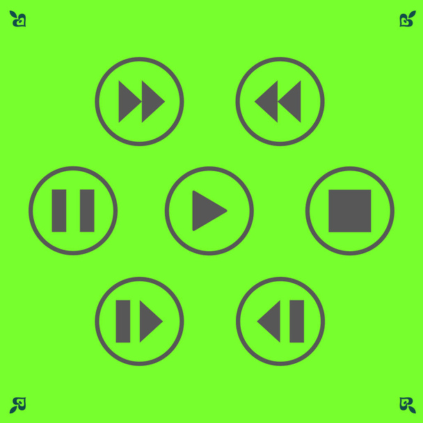 media player control button - Vector, Image