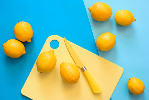 Lemons on a kitchen table concept - Φωτογραφία, εικόνα