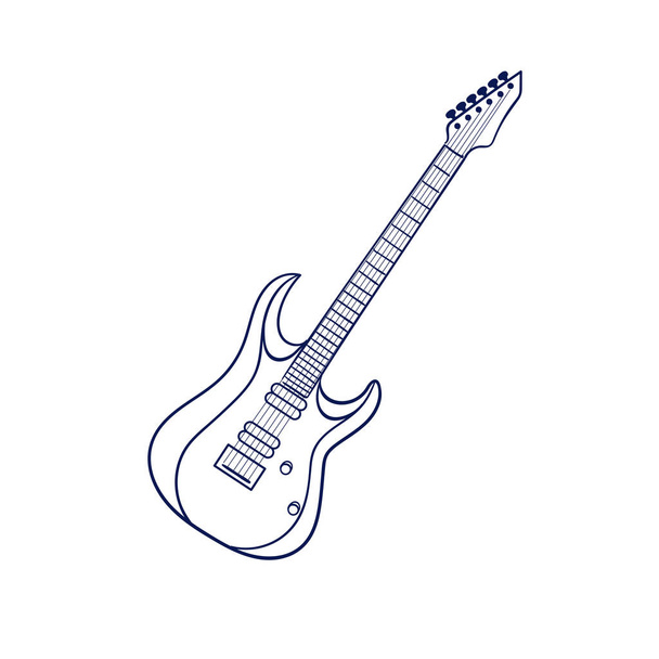 rock electric guitar - Vektor, obrázek