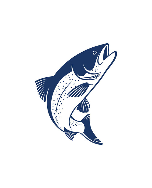 Fischsilhouette-Ikone - Vektor, Bild