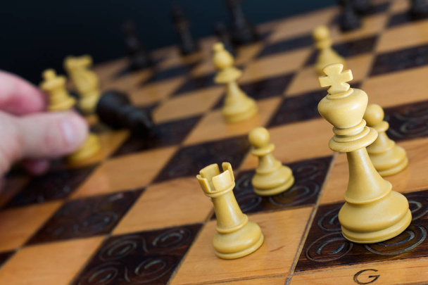 Chess photographed on a chess board - 写真・画像