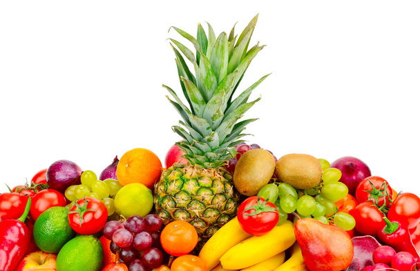 Kokoelma mehukkaita hedelmiä ja vihanneksia
 - Valokuva, kuva
