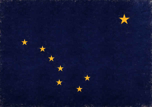 Flag of Alaska Grunge - Foto, Imagem