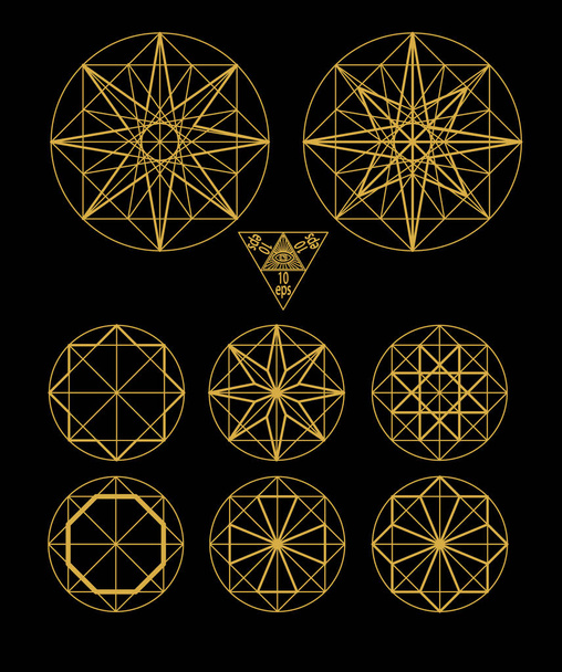 Conjunto de vetores de símbolos geométricos impossíveis
. - Vetor, Imagem
