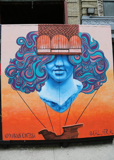 Mural art at new street art attraction Underhill Walls at Prospect Park in Brooklyn  - Fotografie, Obrázek
