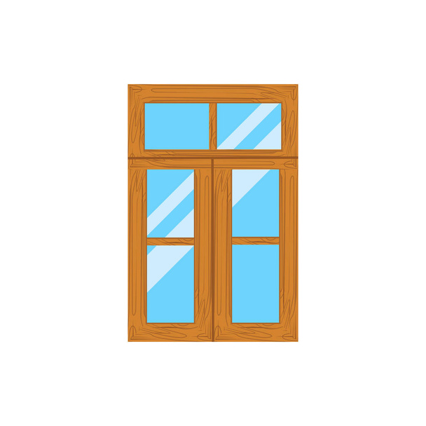 marcos de ventana de madera vista
 . - Vector, Imagen