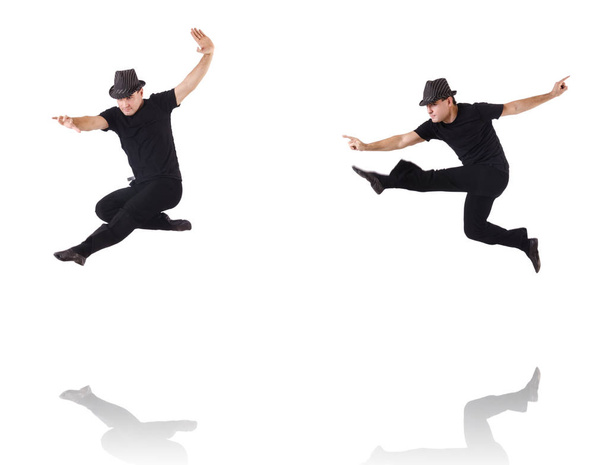Tänzerin tanzt auf dem Weißen - Foto, Bild