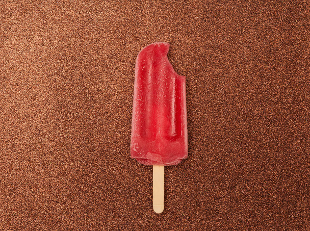 Tasty and refreshing strawberry palette on a bright colored background - Photo, Image