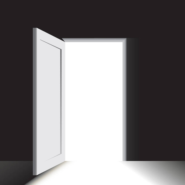 Drzwi w bardzo ciemnych pomieszczeniach - Wektor, obraz