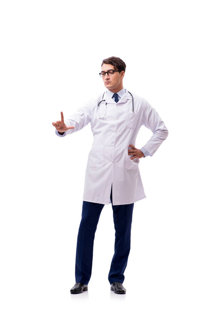 Médico joven aislado sobre fondo blanco - Foto, Imagen