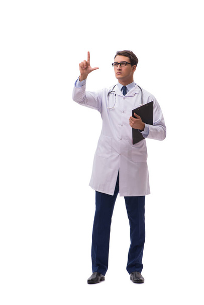 Jonge arts geïsoleerd op witte achtergrond - Foto, afbeelding