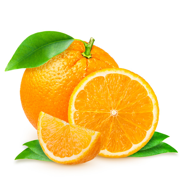 φρέσκο πορτοκάλι απομονωμένο σε λευκό φόντο - Φωτογραφία, εικόνα