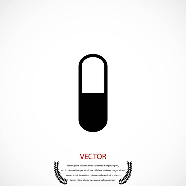 Cápsula Vector Icono - Vector, imagen