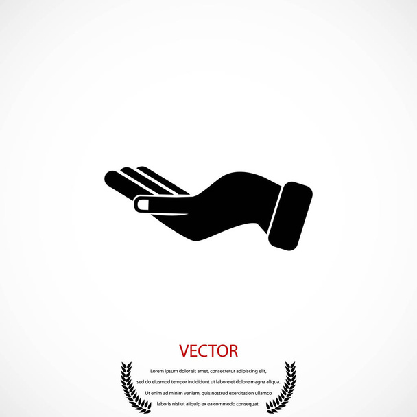 Hand pictogram vector - Vector, afbeelding