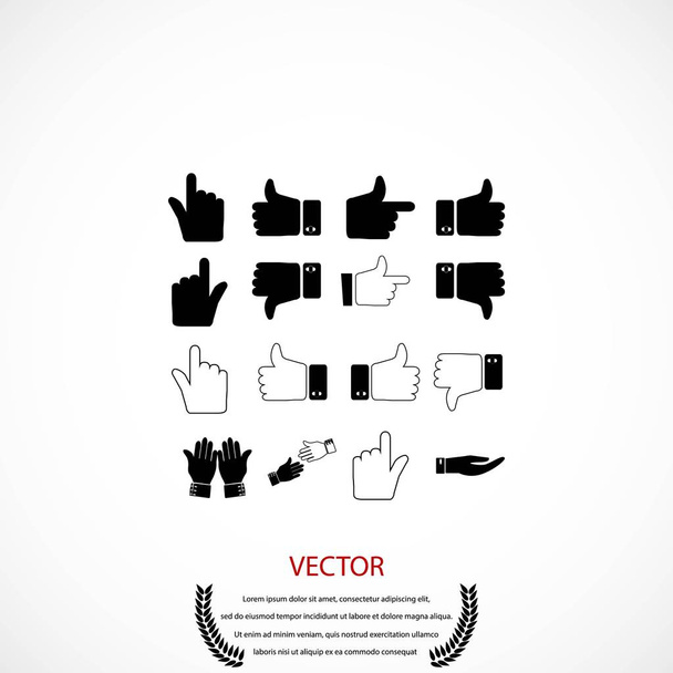 Vektorové ikony ruční - Vektor, obrázek