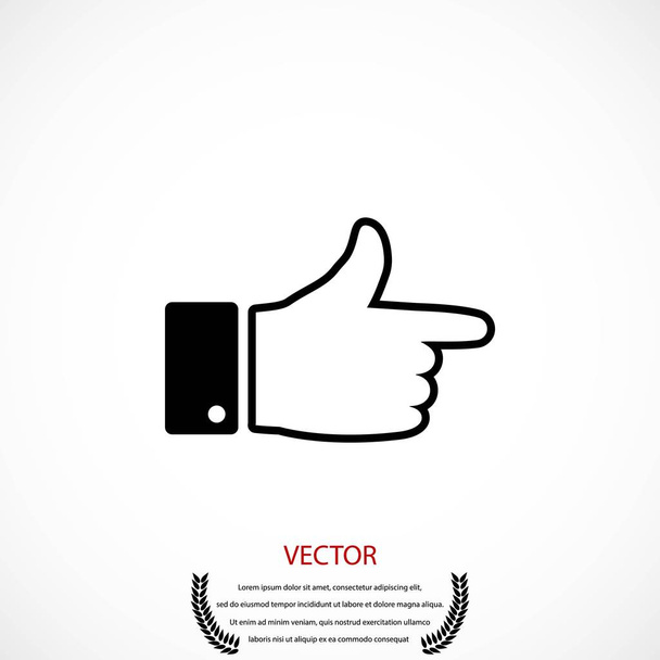  hand. pictogram vector - Vector, afbeelding