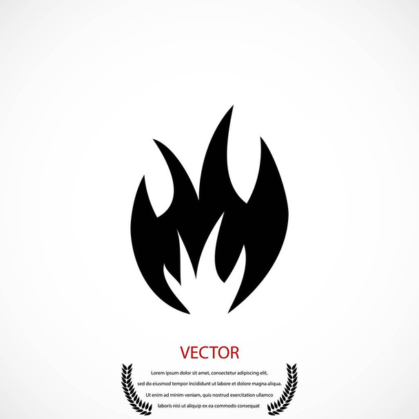 Icono de fuego vector
 - Vector, imagen