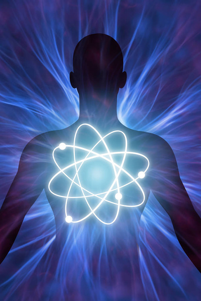 corps humain avec des rayons d'énergie
 - Photo, image