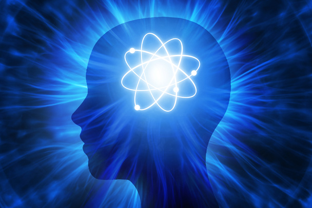 Energia atom sugárzás emberi fej - Fotó, kép