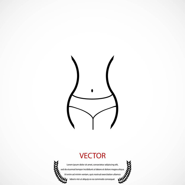 icono de la cintura de la mujer
 - Vector, imagen