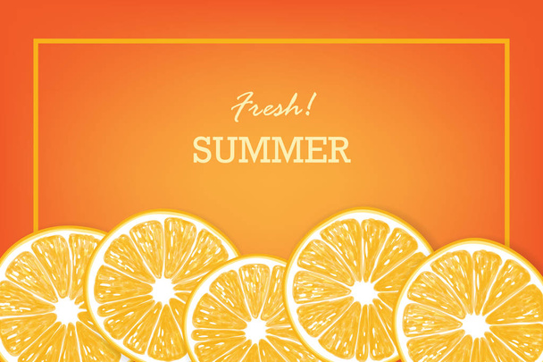 Fresh orange background - Vector, afbeelding