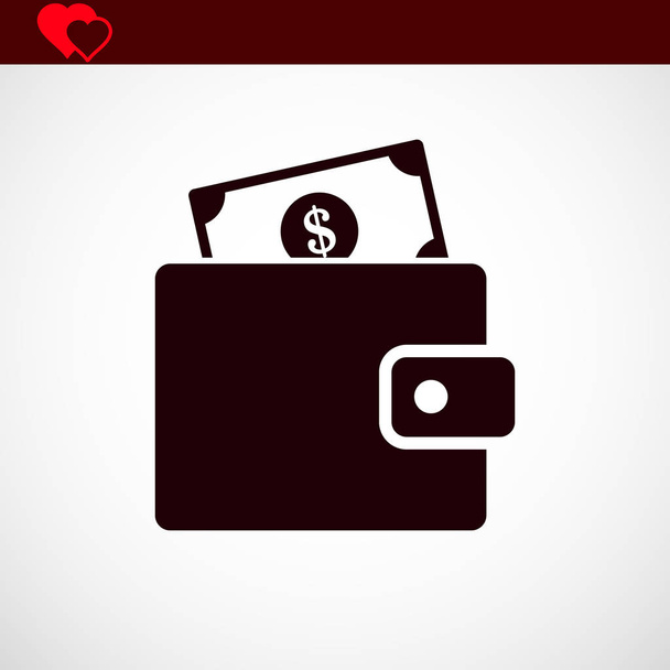 ikona peněženky, vektor - Vektor, obrázek