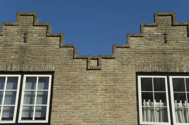 Традиційний голландський дах з ямками (Texel Netherlands). - Фото, зображення