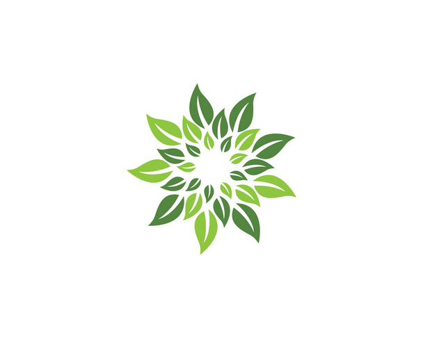 Vector leaves green nature logo and symbol - Vecteur, image