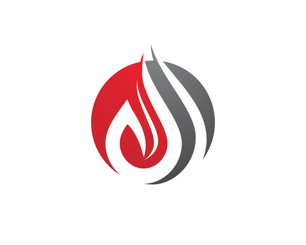 Brand vlam logo en symbolen - Vector, afbeelding