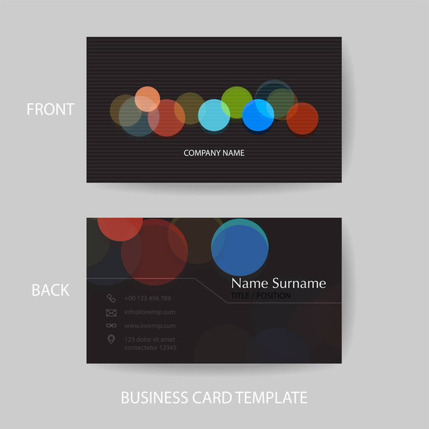 Векторный современный и красочный стильный шаблон дизайна визитной карточки
 - Вектор,изображение
