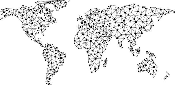 Mapa global das comunicações
 - Vetor, Imagem