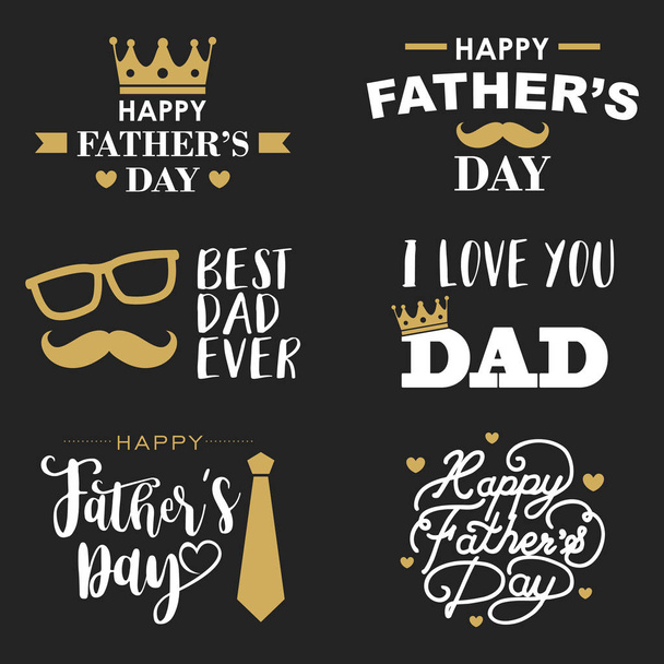 Happy Father's Day Design Collection, vector - Вектор, зображення
