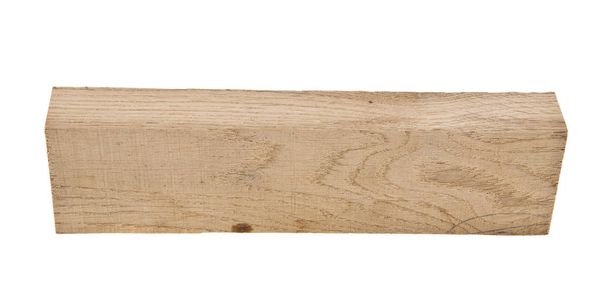 drewniana deska izolowana na białym tle  - Zdjęcie, obraz