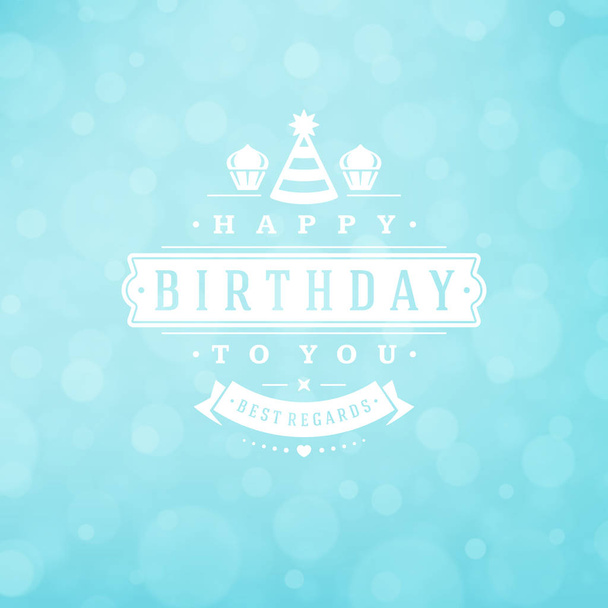 Happy birthday greeting card design vector illustration. - Vector, Image