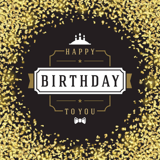 Happy birthday greeting card design vector illustration. - Vector, imagen