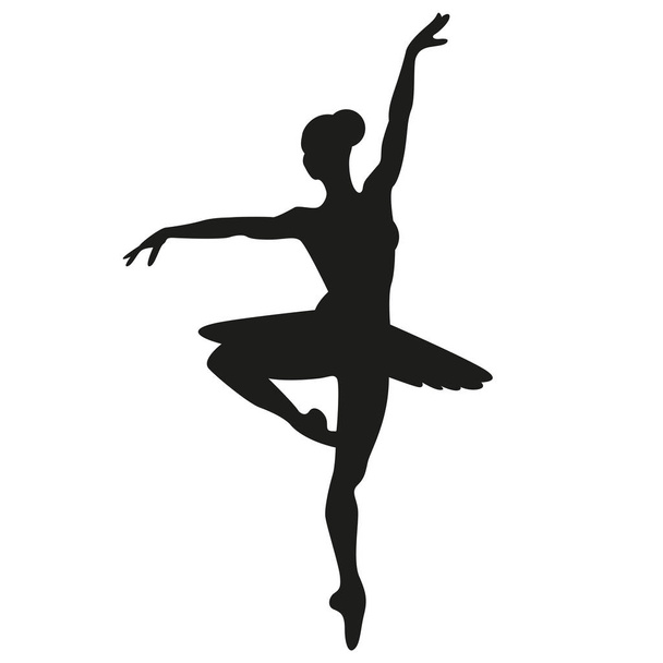 Ballerina silhouet vectorillustratie - Vector, afbeelding