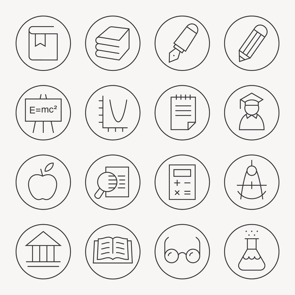 education icons set - Vector, Image