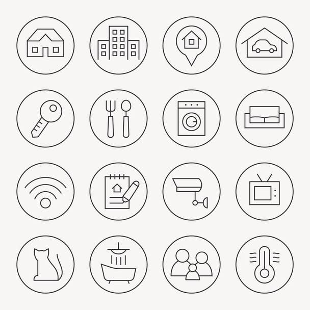 rent icons set - Vector, Image