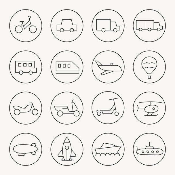 Logistic icons set - Vector, Image