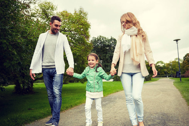 happy family walking in summer park - Photo, image