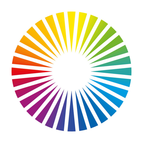Farbkreis runde Farbe Fächerdeck - Vektor, Bild